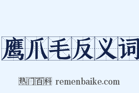 鹰爪毛反义词是什么意思的图片